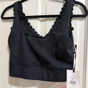 Chic Black Scallop Bralette